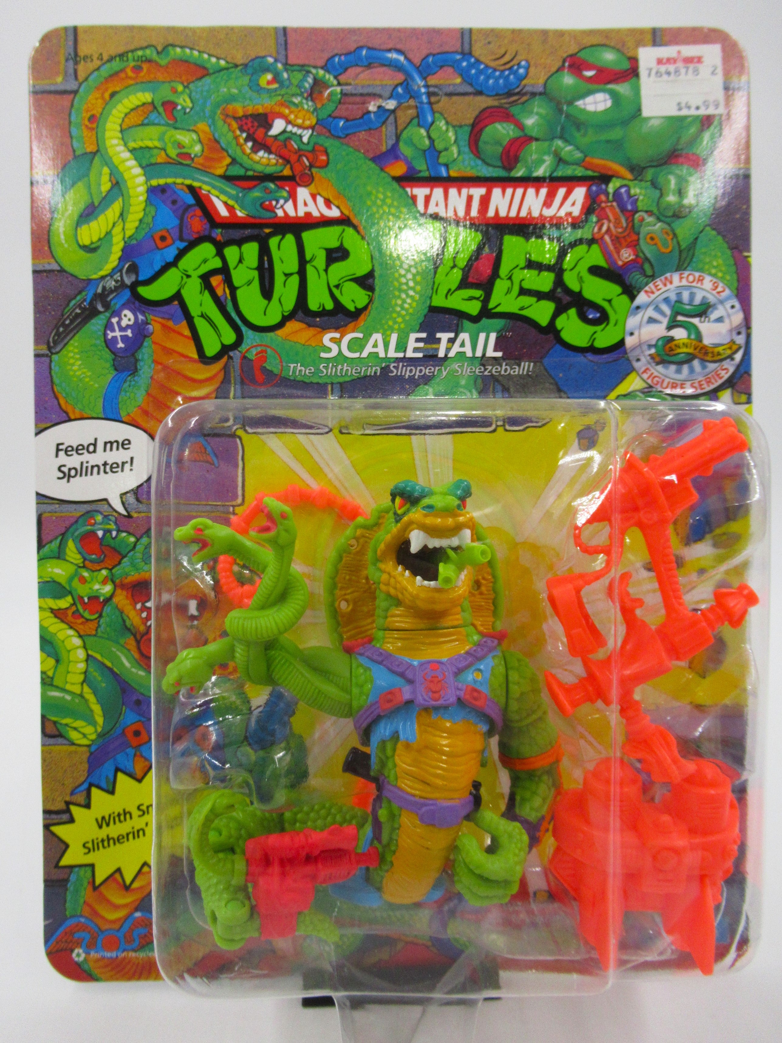 Teenage Mutant Ninja Turtles Scale Tail 4.5" Figure TMNTs - Playmates (1992)